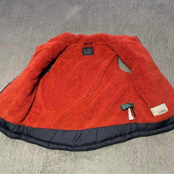 LL Bean downtek vest size 10 to 12 blue and orange - Picture 3 of 7